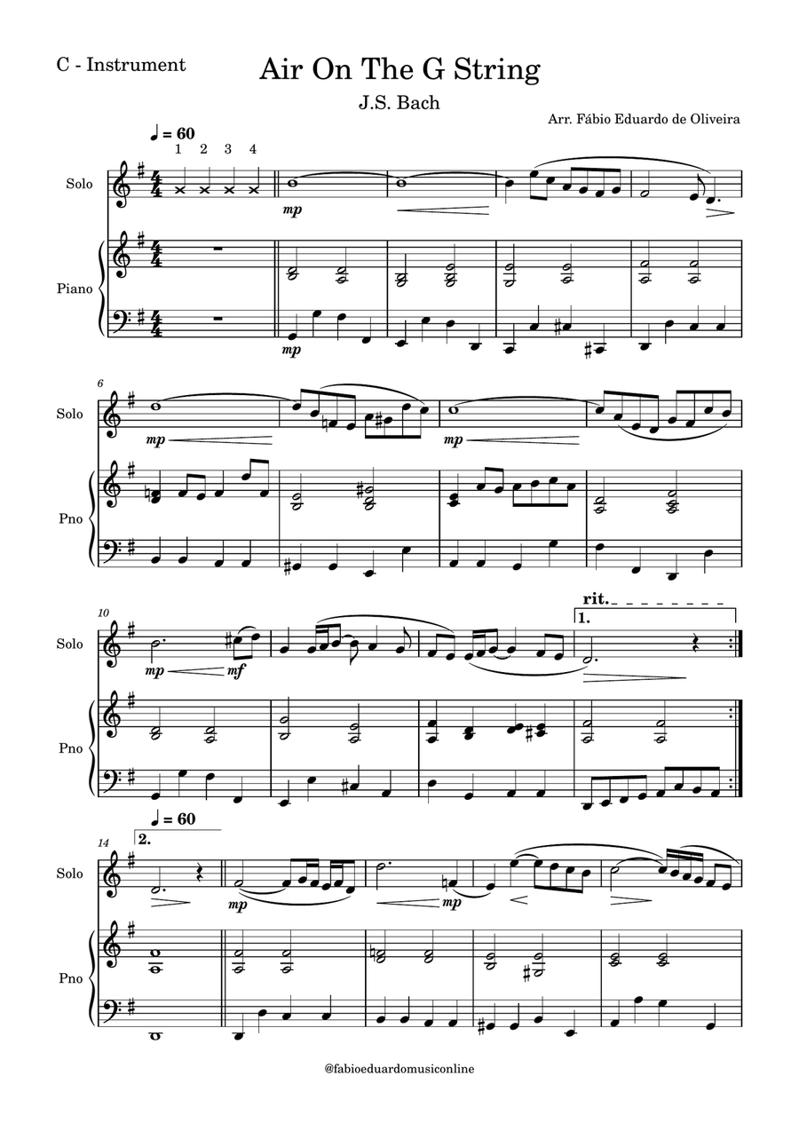 Air on the G String | Powerful Playback with On-Screen Sheet Music