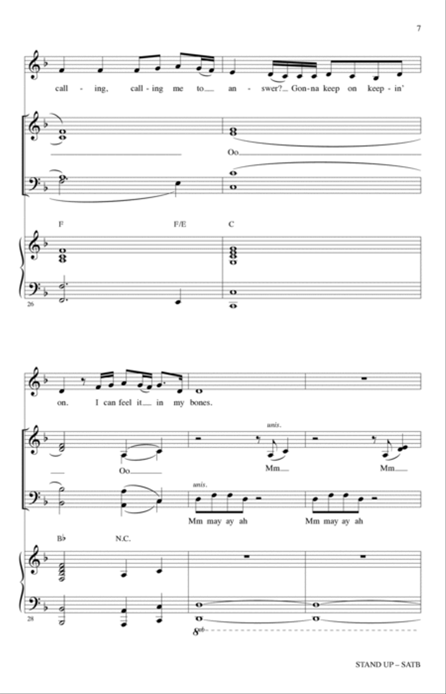Stand Up (from Harriet) (arr. Mac Huff) 4-Part scores gallery preview page 6