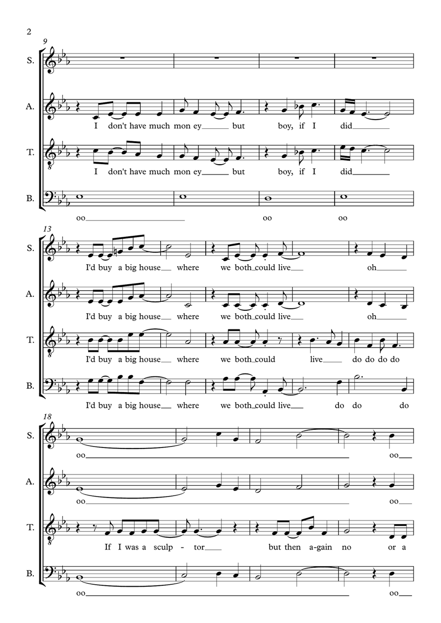 Your Song Your Song 4-Part scores gallery preview page 2