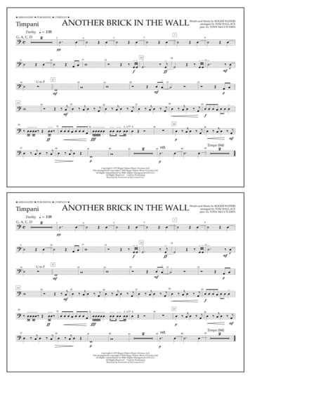 Another Brick in the Wall - Timpani