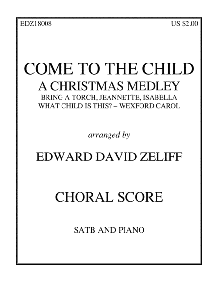 Come to the Child - Choral Score image number null