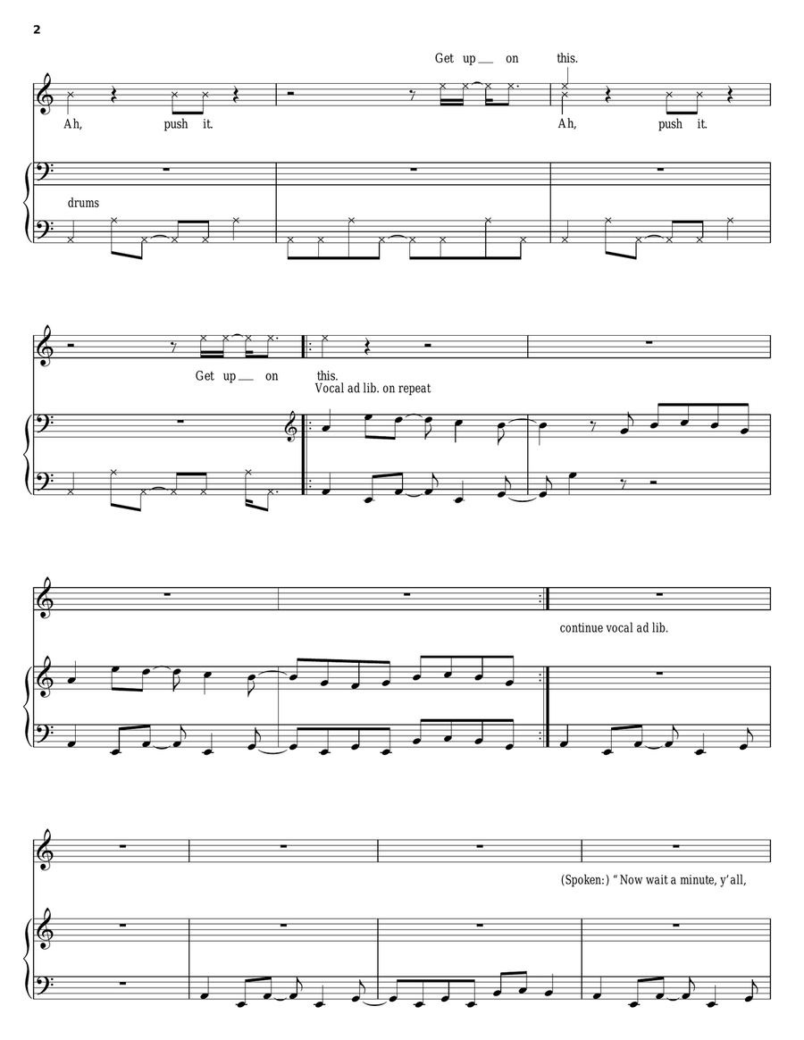 Push It Piano, Vocal, Guitar scores gallery preview page 2