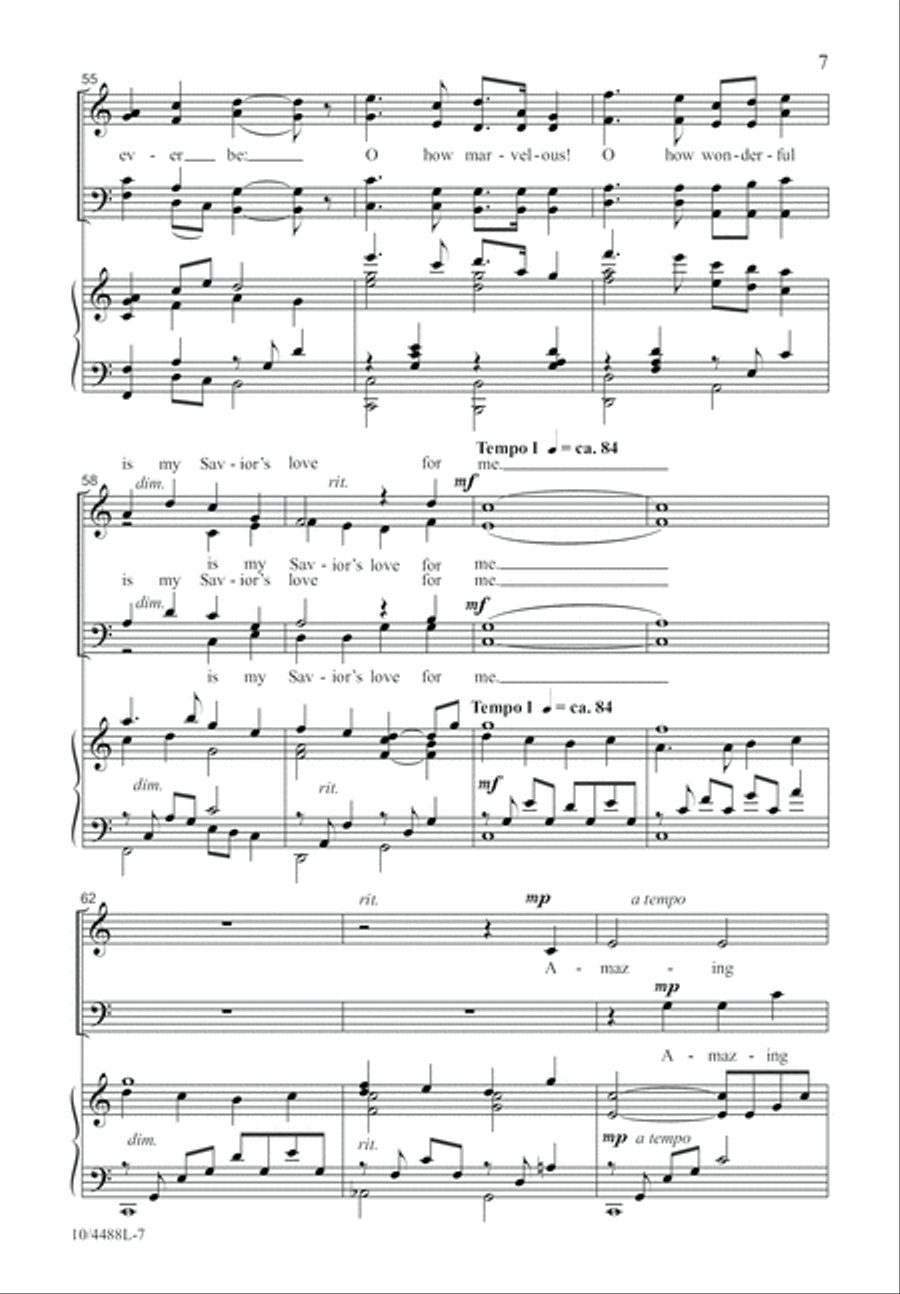 My Savior's Love My Savior's Love 4-Part scores gallery preview page 7