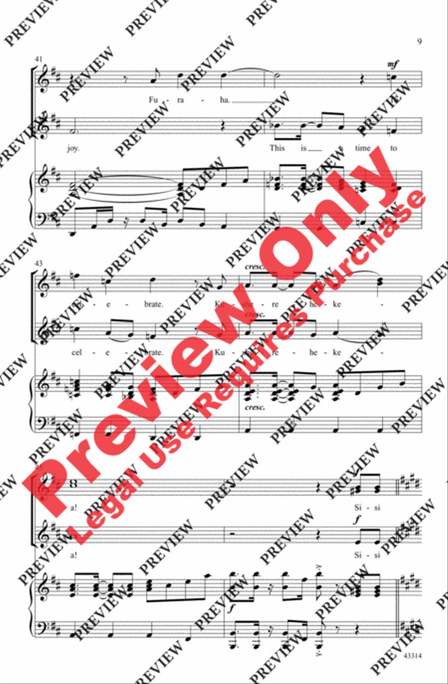 Sisi Sote Sisi Sote Women's Choir scores gallery preview page 9