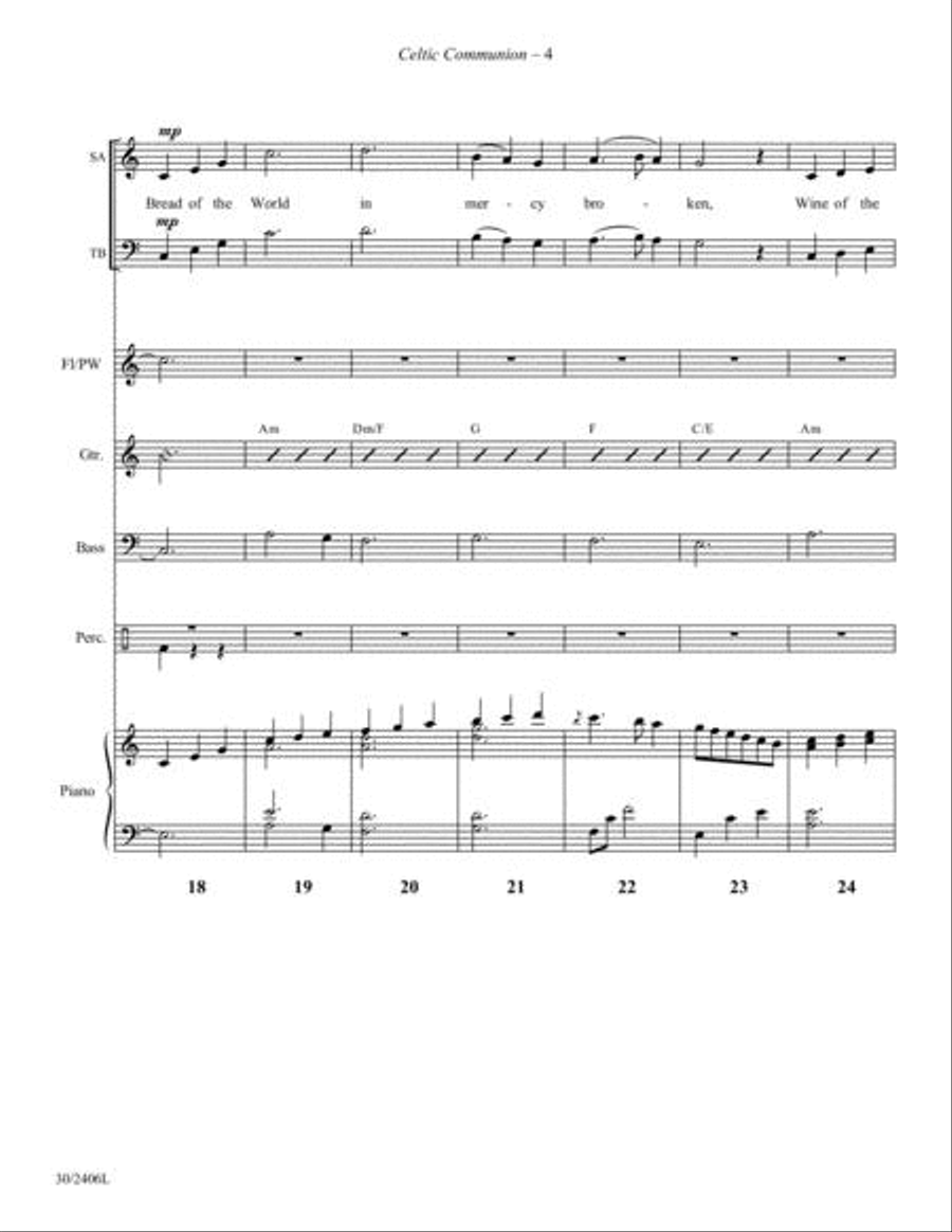 Celtic Communion - Instrumental Score and Parts Choir scores gallery preview page 5