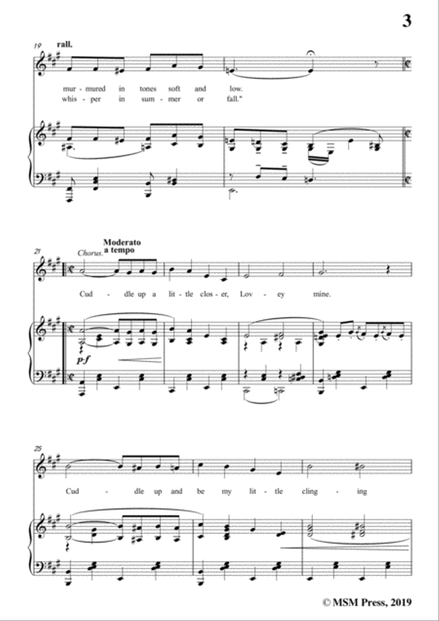Karl Hoschna-Cuddle Up A Little Closer,Lovey Mine,in A Major,for Voice&Pno Voice scores gallery preview page 5
