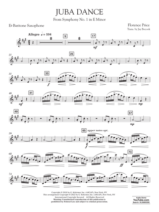 Juba Dance (from Symphony No. 1) - Baritone Saxophone in Eb