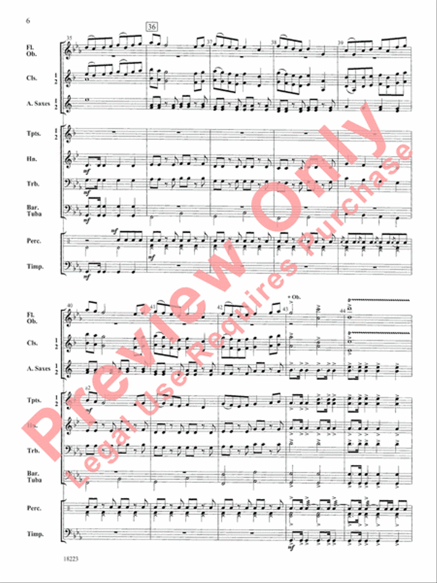 March to Castle Rock Concert Band scores gallery preview page 7