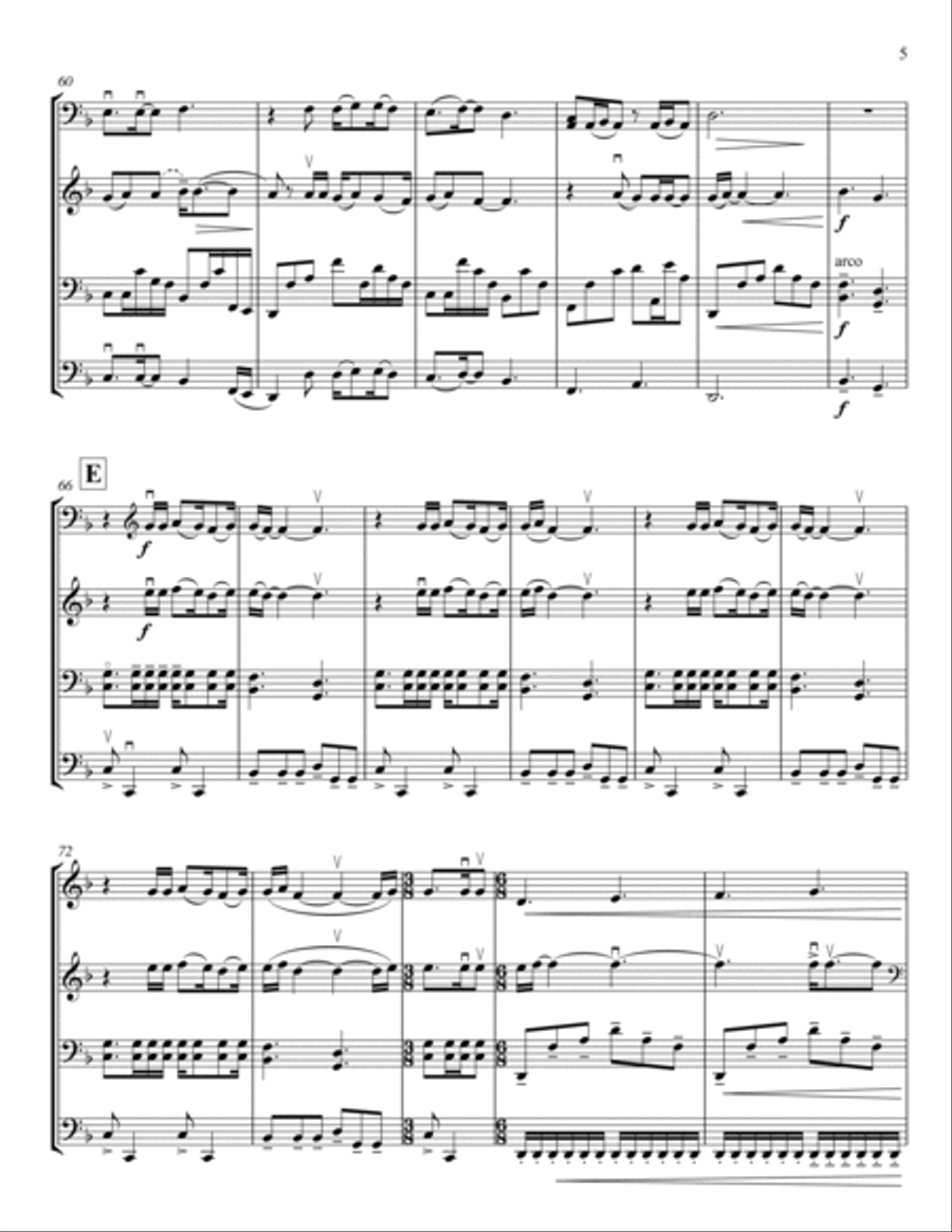 Nothing Else Matters String Quartet scores gallery preview page 5