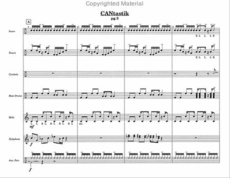 CANtastik Percussion Ensemble scores gallery preview page 5