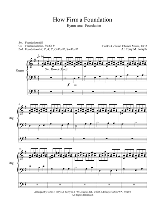 "How Firm a Foundation", a French toccata