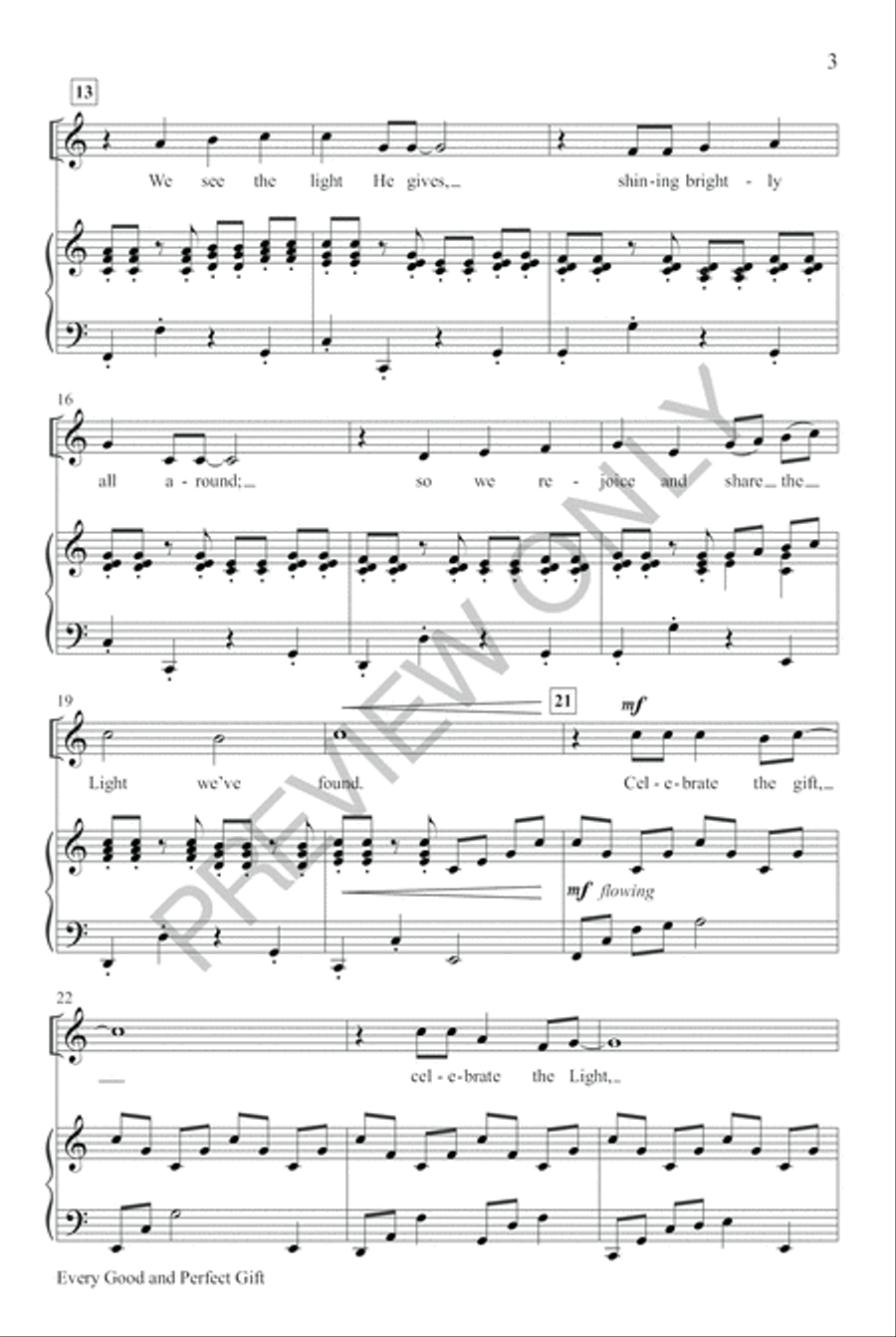 Every Good and Perfect Gift Unison Choir scores gallery preview page 3