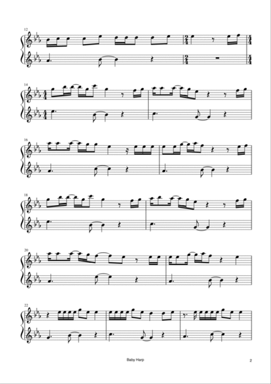 Memories Harp scores gallery preview page 2