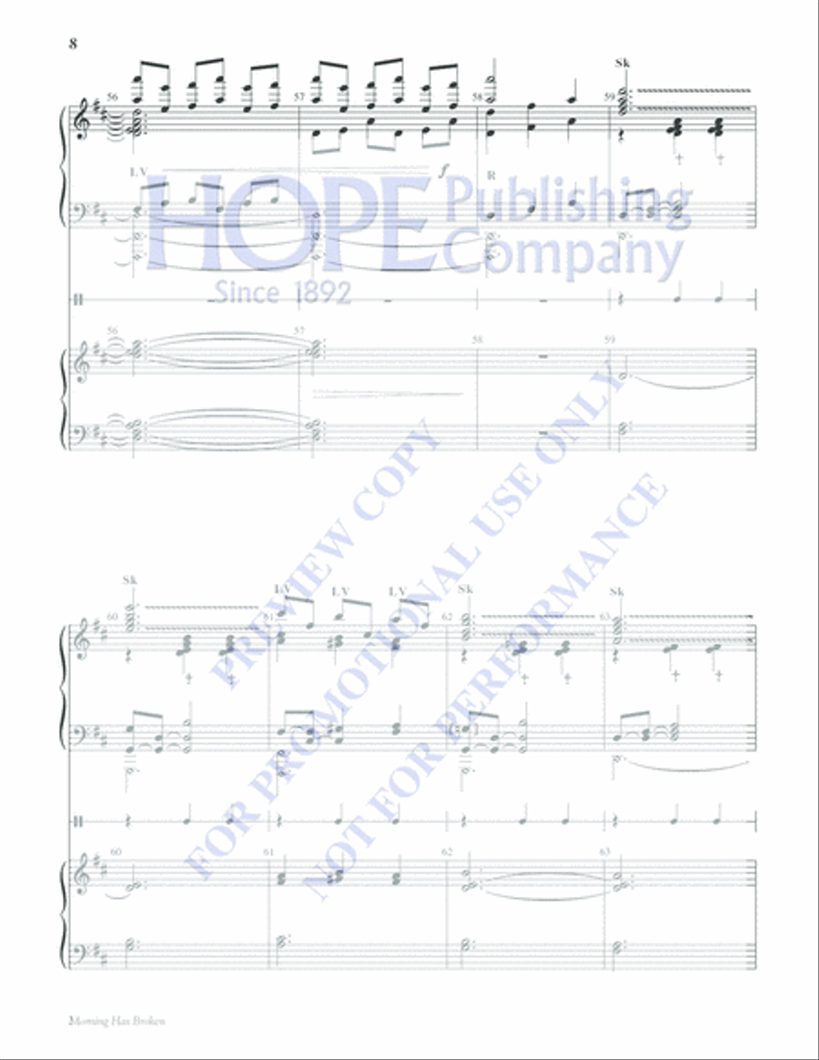 Morning Has Broken Morning Has Broken Handbell Choir scores gallery preview page 8