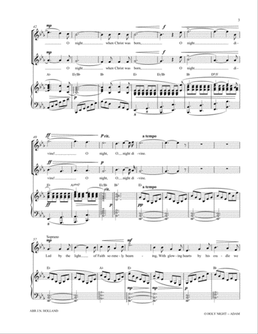 O Holy Night (Cantique de Noel) Adolphe Adam Duet for Soprano and Mezzo Soprano Mezzo-Soprano Voice scores gallery preview page 5
