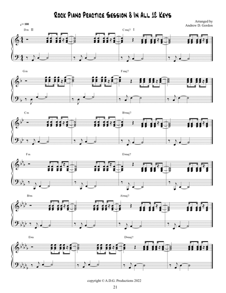 Rock Piano Practice Session 8 In All 12 Keys image number null
