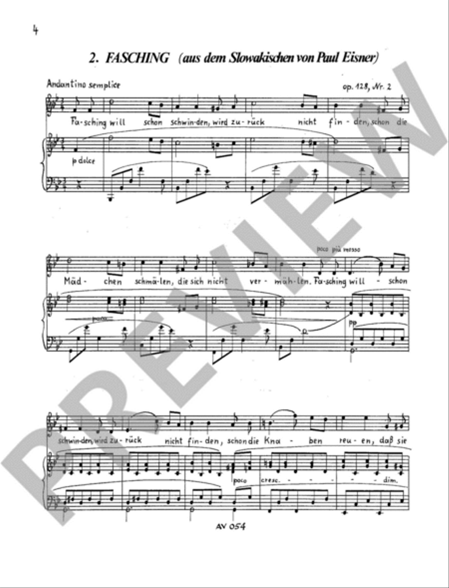 Monate im Lied op. 128 High Voice scores gallery preview page 4