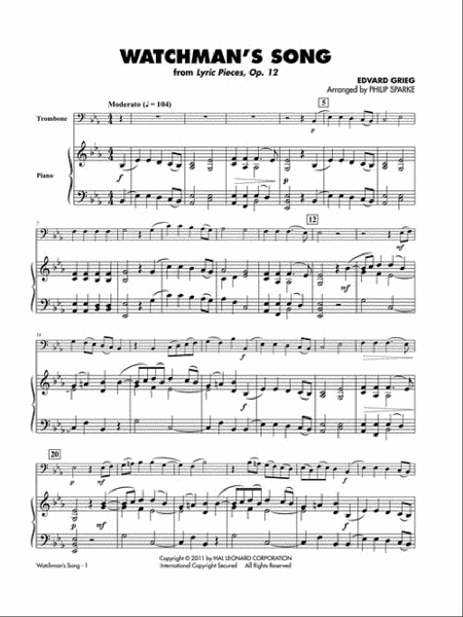 Classical Solos for Trombone Trombone Solo scores gallery preview page 5