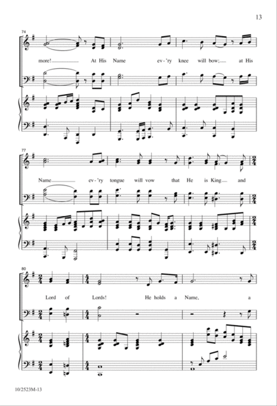 A Name Above All Names 4-Part scores gallery preview page 13