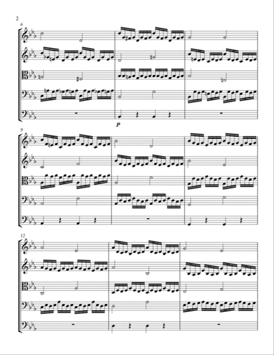PRELUDE II FOR STRING ORCHESTRA Chamber Music scores gallery preview page 2