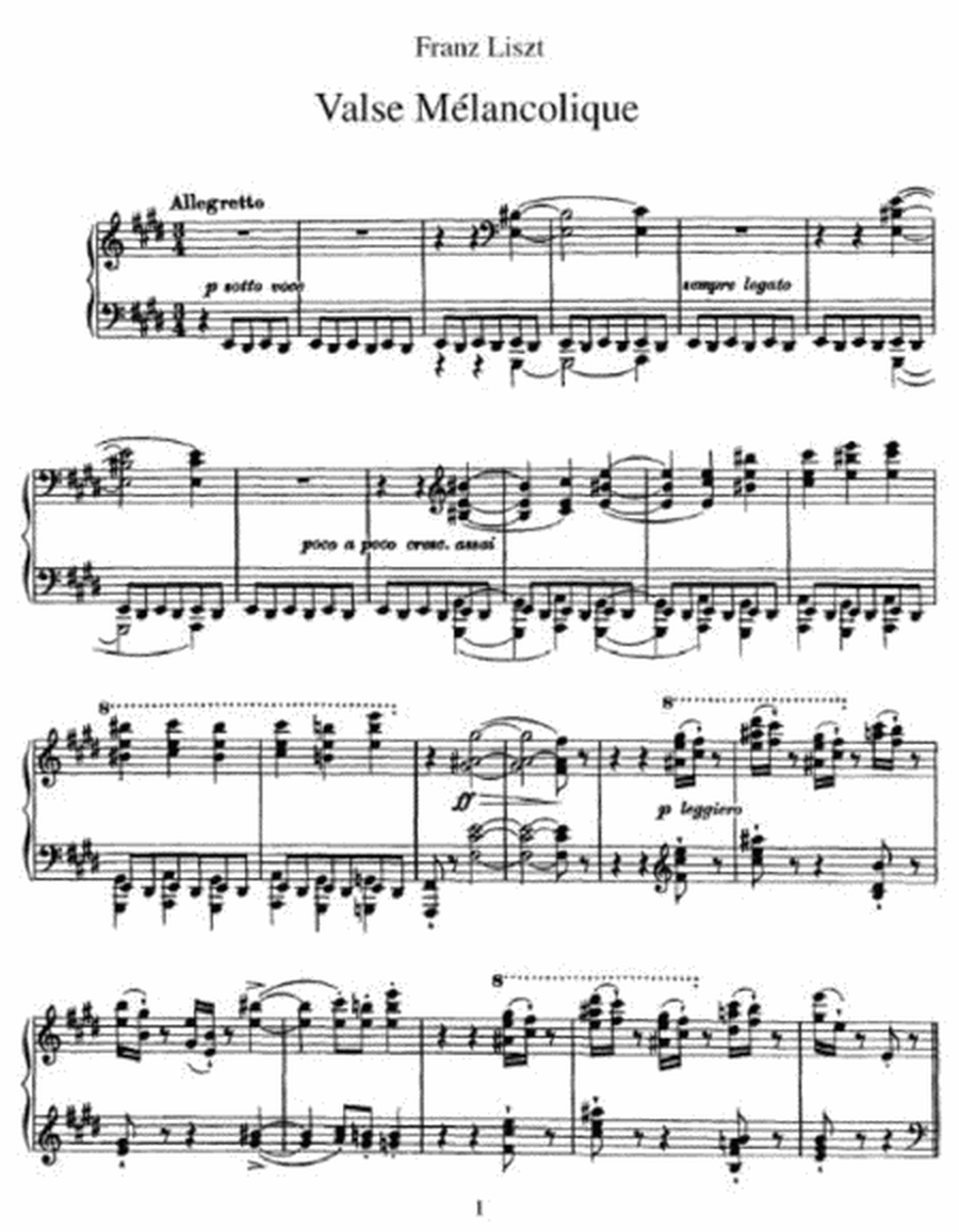 Franz Liszt - Valse Mélancolique