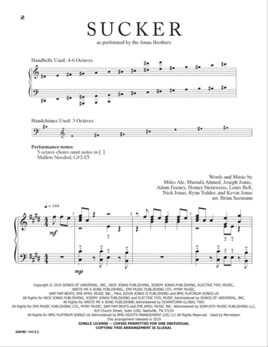 Sucker Handbell Choir scores gallery preview page 2