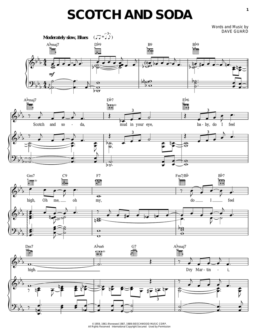 Scotch And Soda Acoustic Guitar scores gallery preview page 1