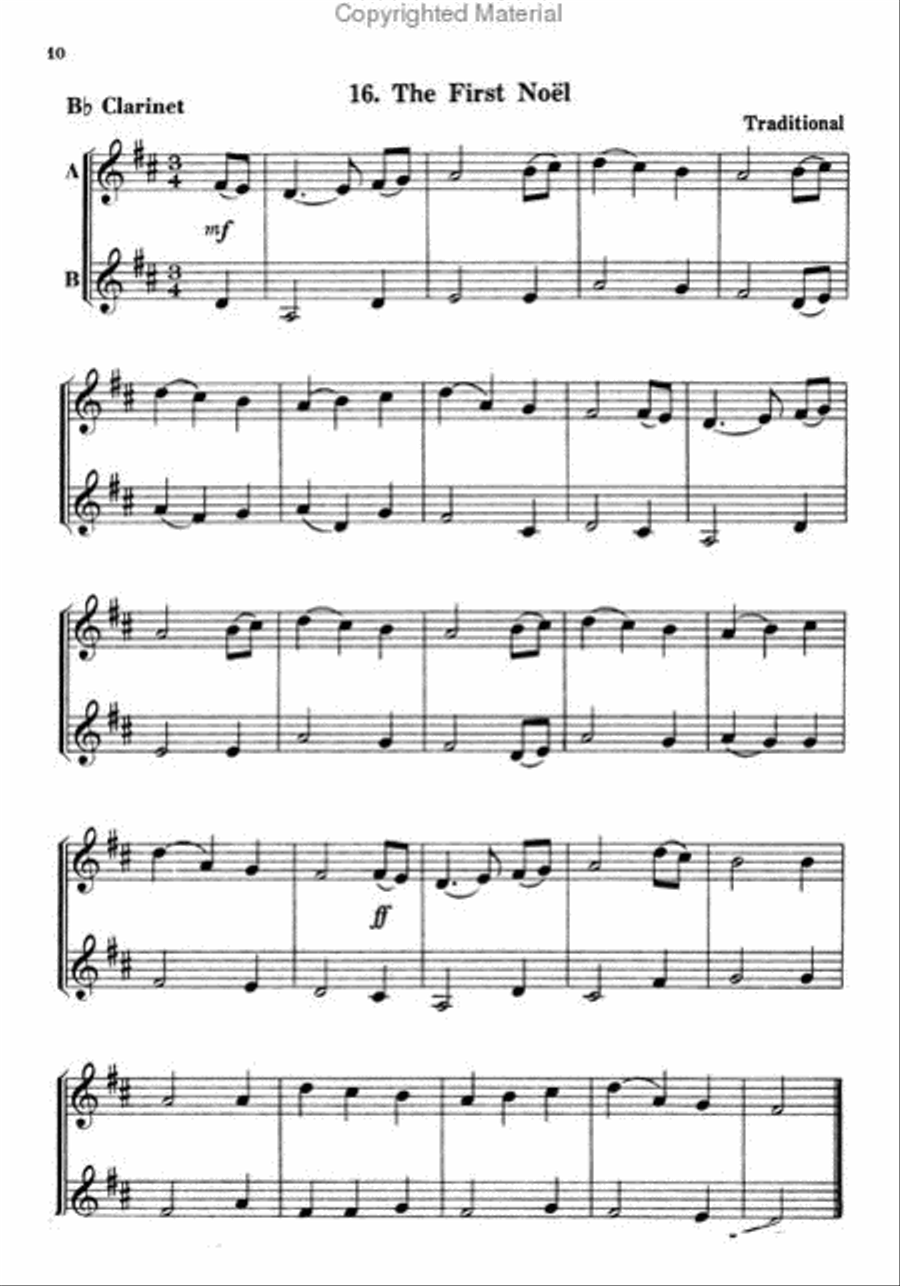 Play A Song Of Christmas, Clarinet or Trumpet Chamber Music scores gallery preview page 4