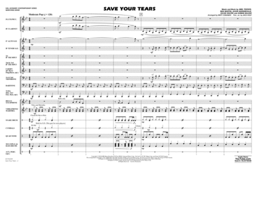 Save Your Tears (arr. Conaway & Holt) - Conductor Score (Full Score)