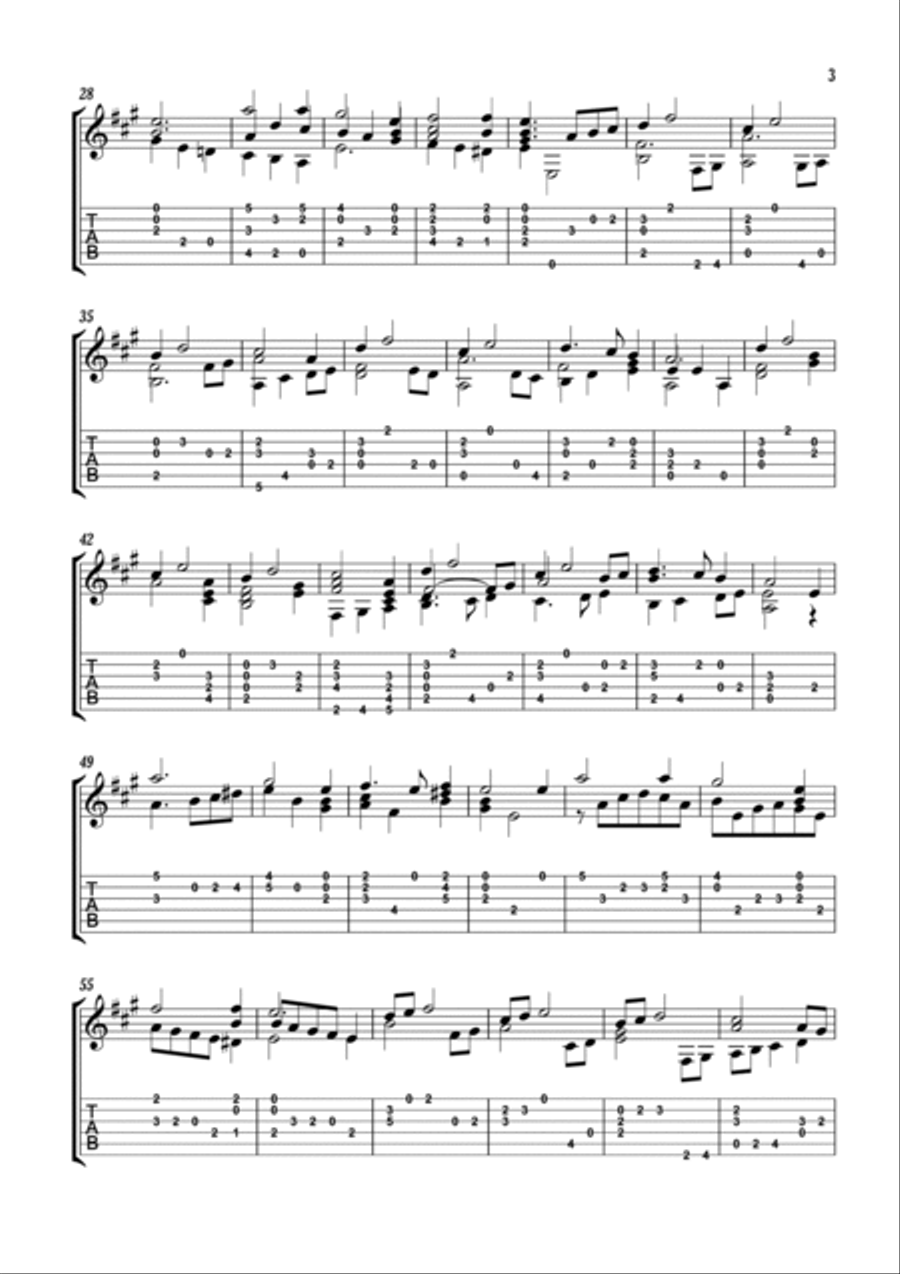 Carman's Whistle Classical Guitar scores gallery preview page 3