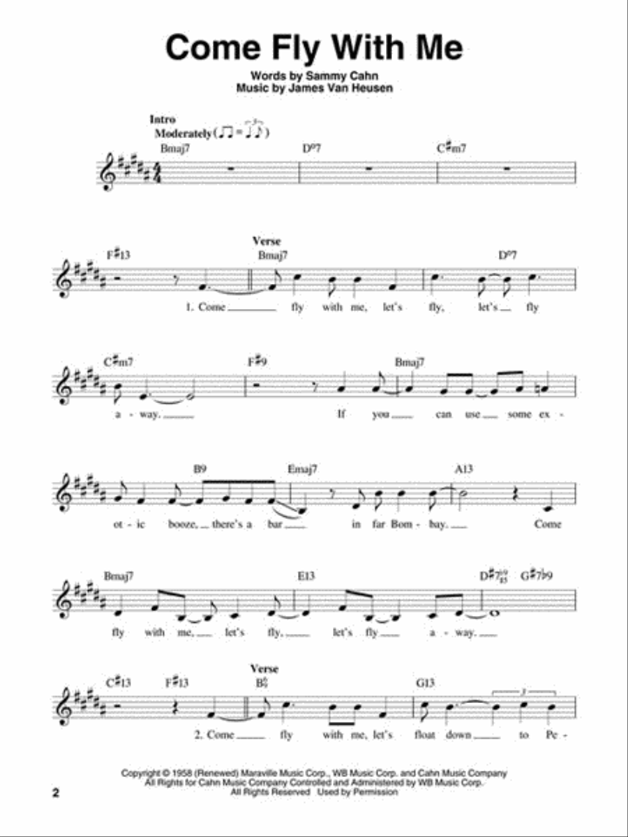 Frank Sinatra Standards Voice scores gallery preview page 3
