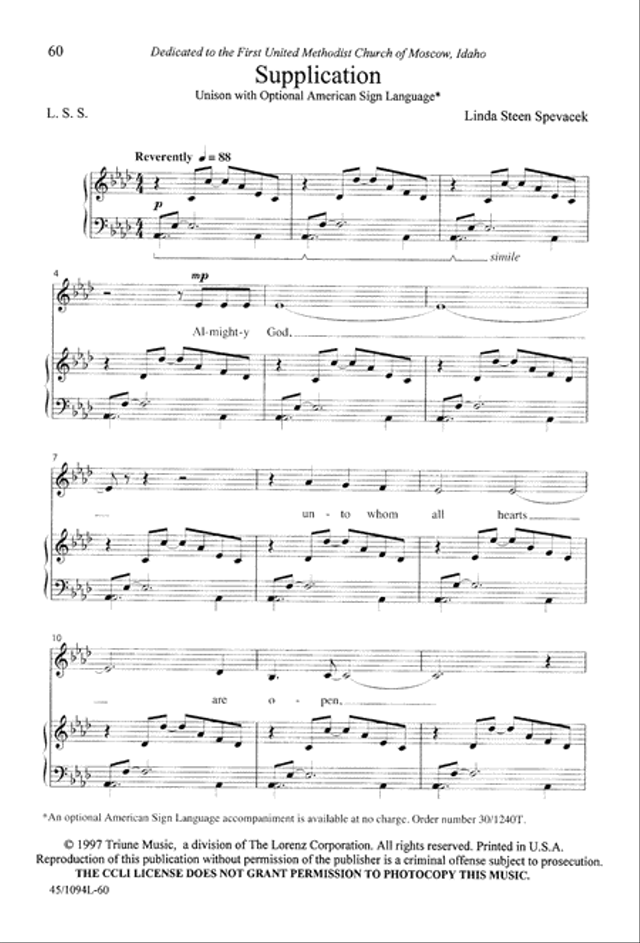 10 Anthems for about 10 Singers Unison Choir scores gallery preview page 61