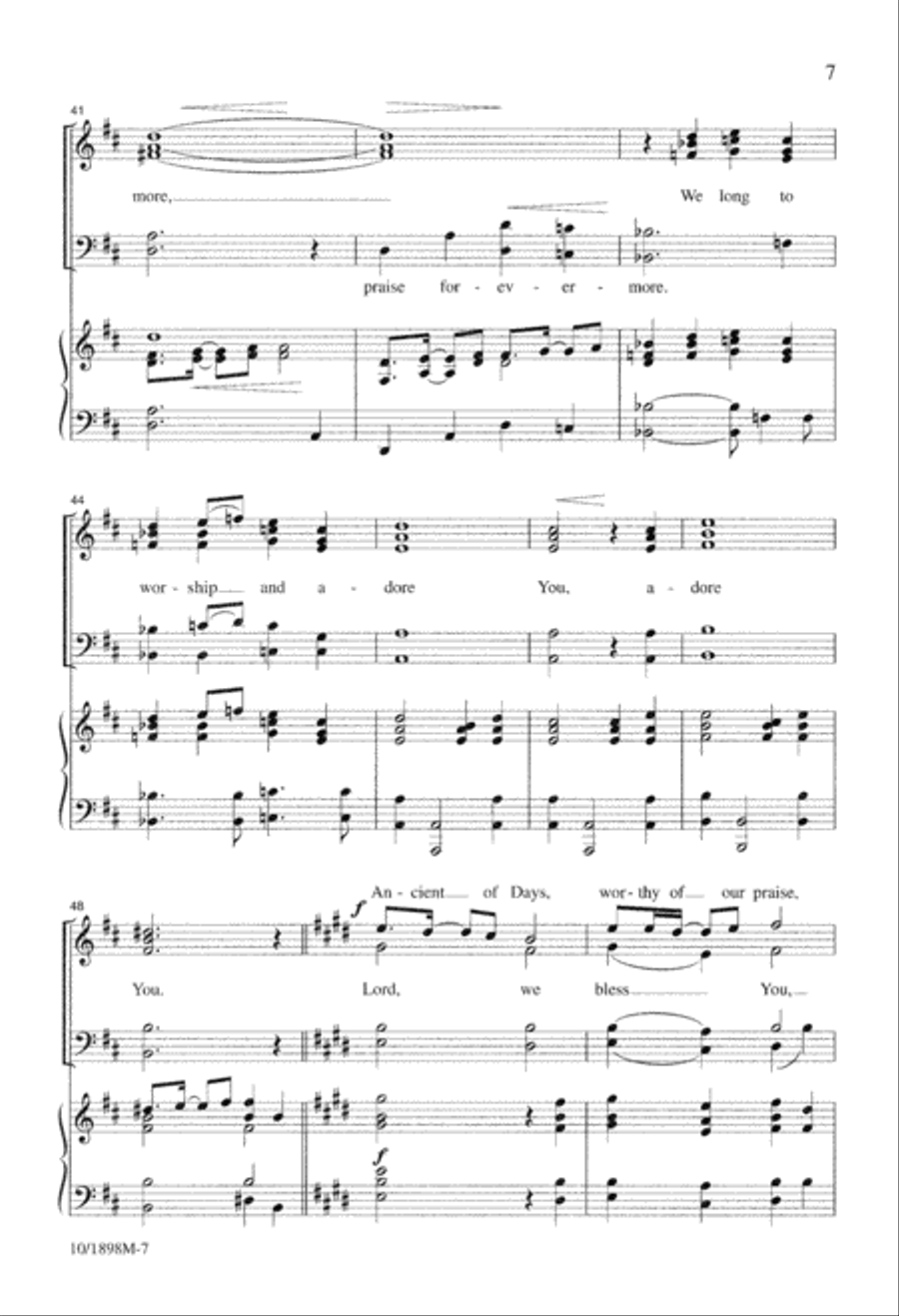 Holy and Righteous One 4-Part scores gallery preview page 7