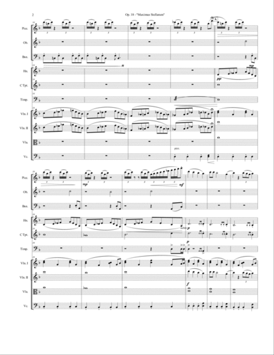 Op. 18 - Maximus Stellarum for Classical Orchestra Full Orchestra scores gallery preview page 2