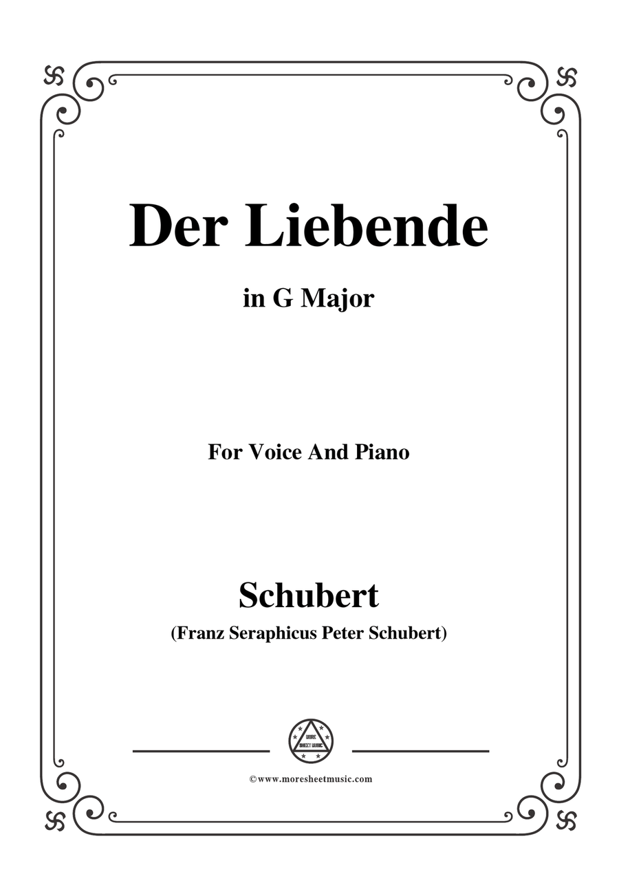Schubert-Der Liebende,D.207,in G Major,for Voice and Piano