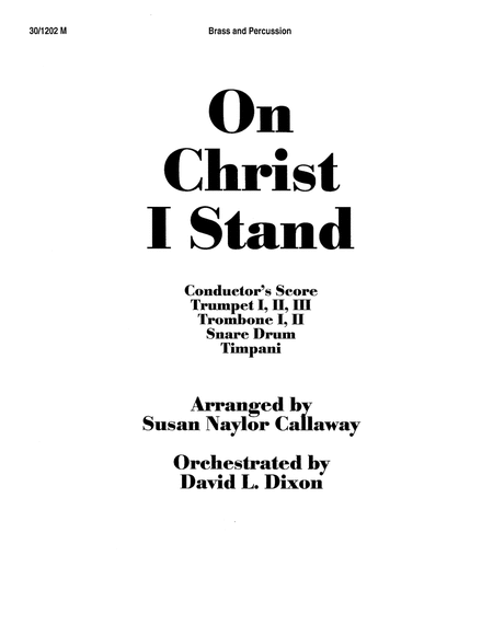 On Christ, I Stand - Inst Parts