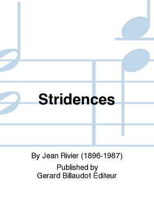 Book cover for Stridences