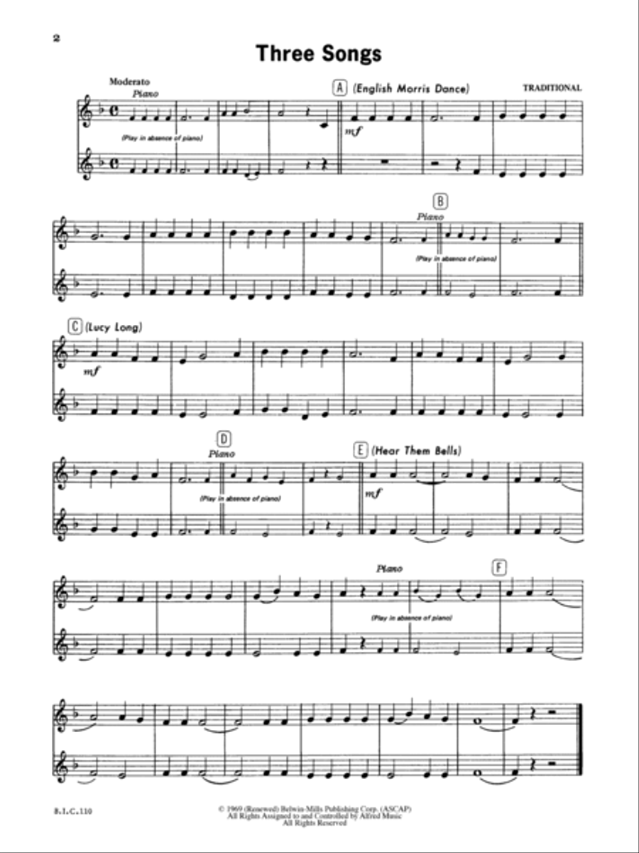 Student Instrumental Course Duets for Clarinet Students Clarinet Duet scores gallery preview page 3