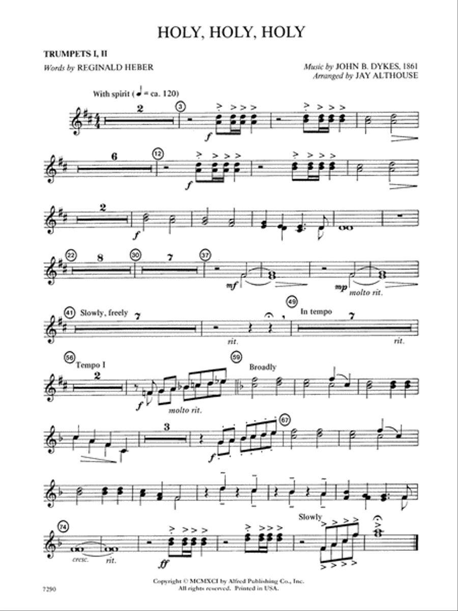 Holy, Holy, Holy Choir scores gallery preview page 2