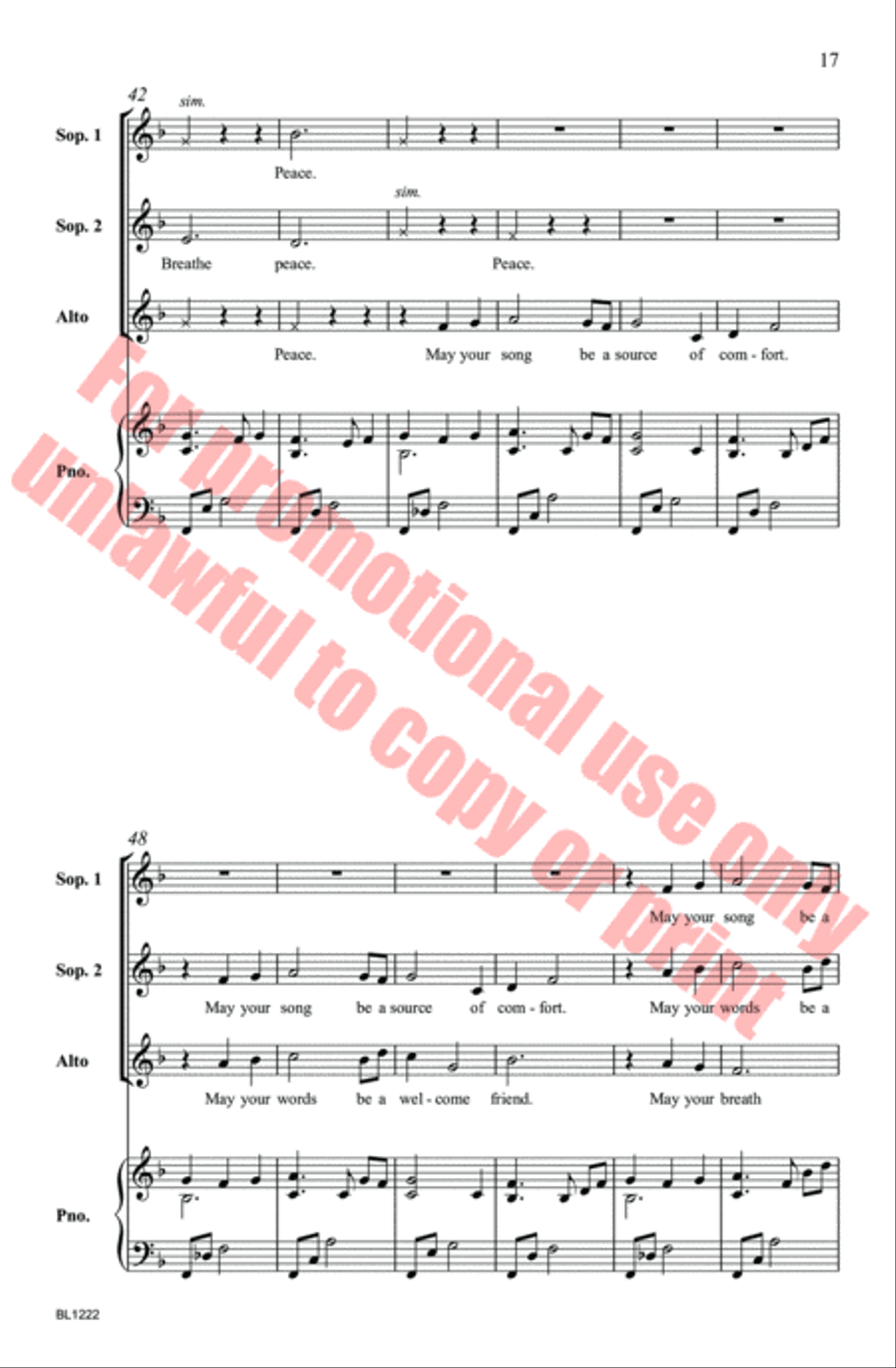 Hope, Peace, Joy: A Trilogy Choir scores gallery preview page 17