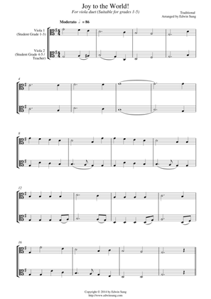 Joy to the World (for viola duet, suitable for grades 1-5)