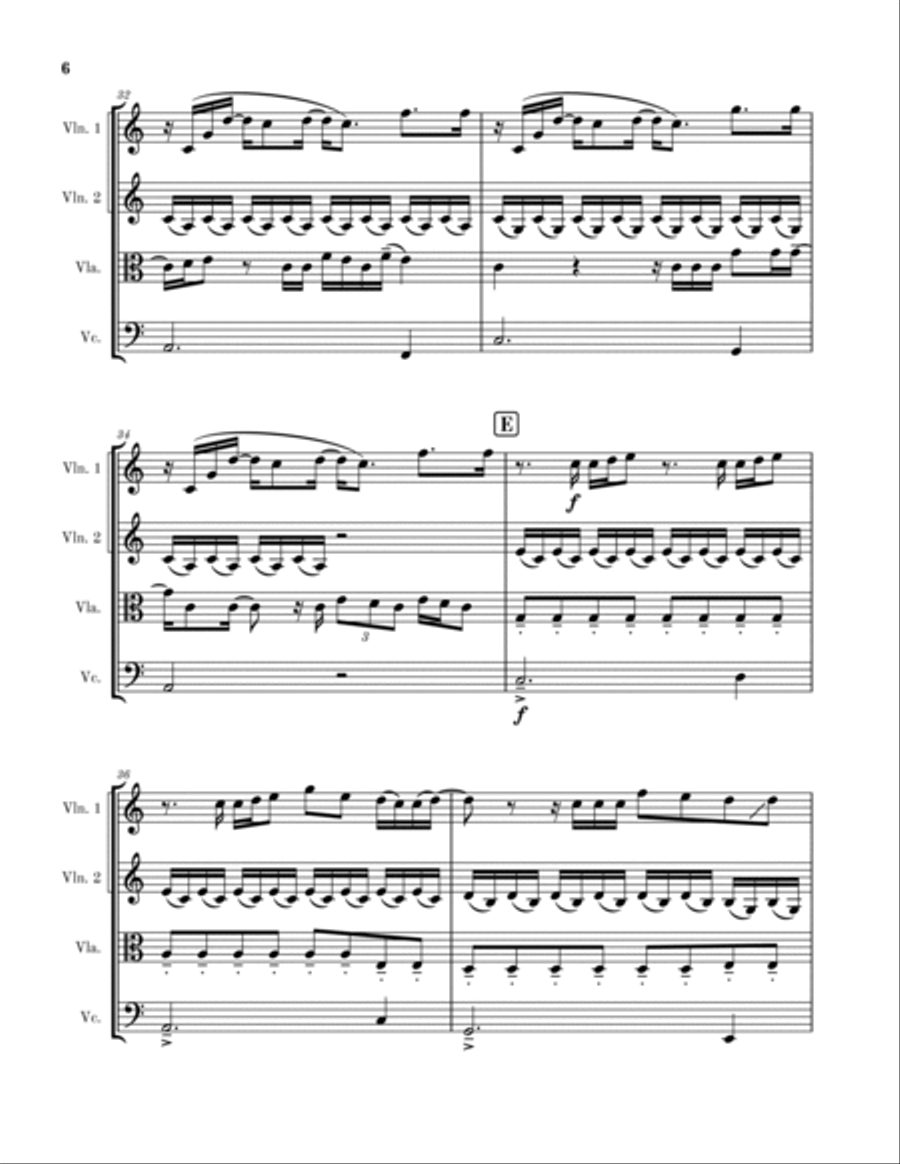 Lego House String Quartet scores gallery preview page 6