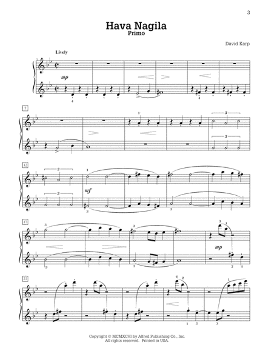 Hava Nagila Small Ensemble scores gallery preview page 3