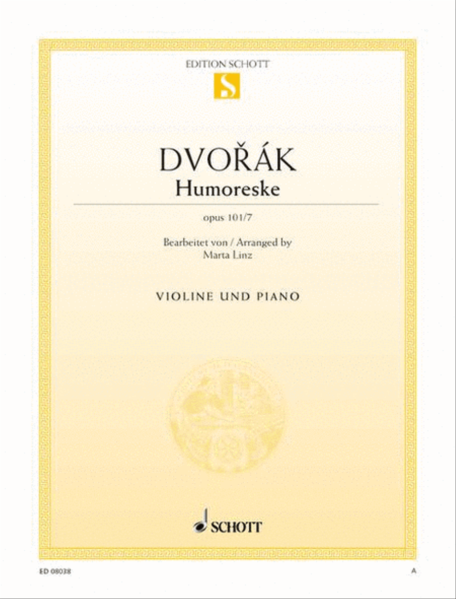 Humoresque, Op. 101/7 Humoresque, Op. 101/7 Violin Solo scores gallery preview page 1