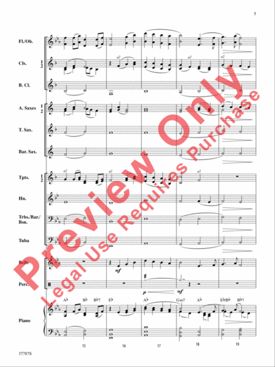 An Austrian Carol Concert Band scores gallery preview page 6