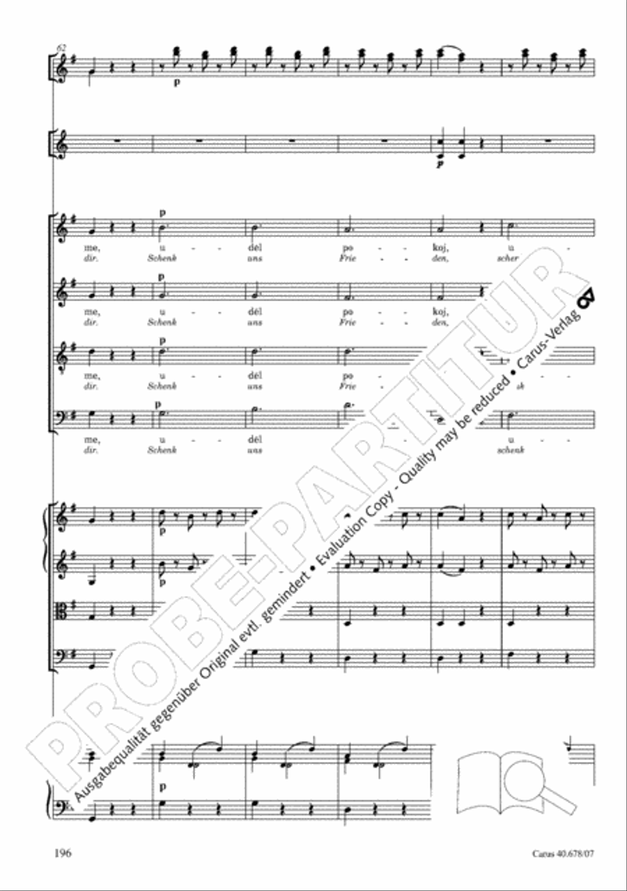 Missa pastoralis bohemica 4-Part scores gallery preview page 209