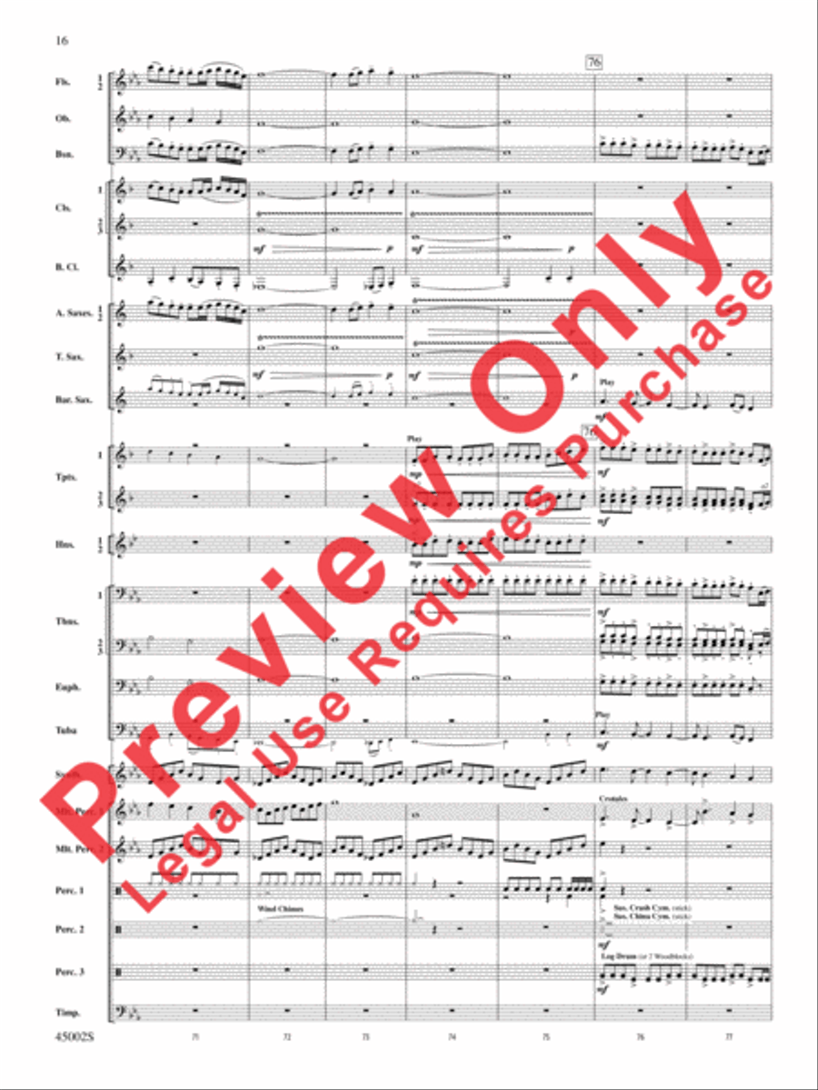 Winds of Change Concert Band scores gallery preview page 52