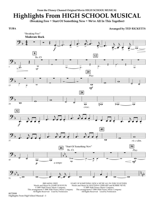 Highlights From "High School Musical" - Tuba