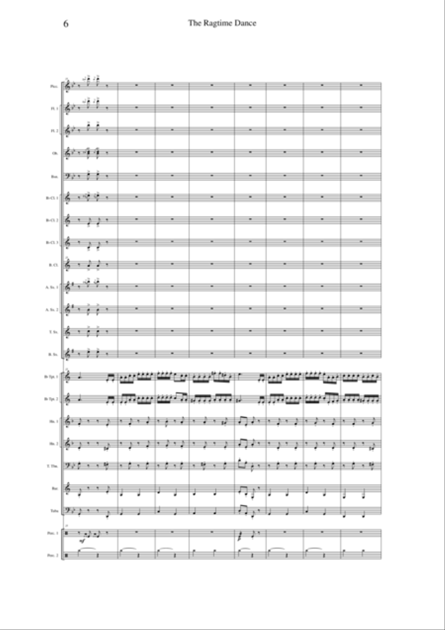 Scott Joplin The Ragtime Dance, arranged for concert band by Paul Wehage - score only Concert Band scores gallery preview page 6