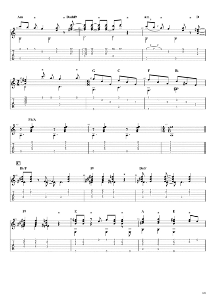 Classical Gas Acoustic Guitar scores gallery preview page 4